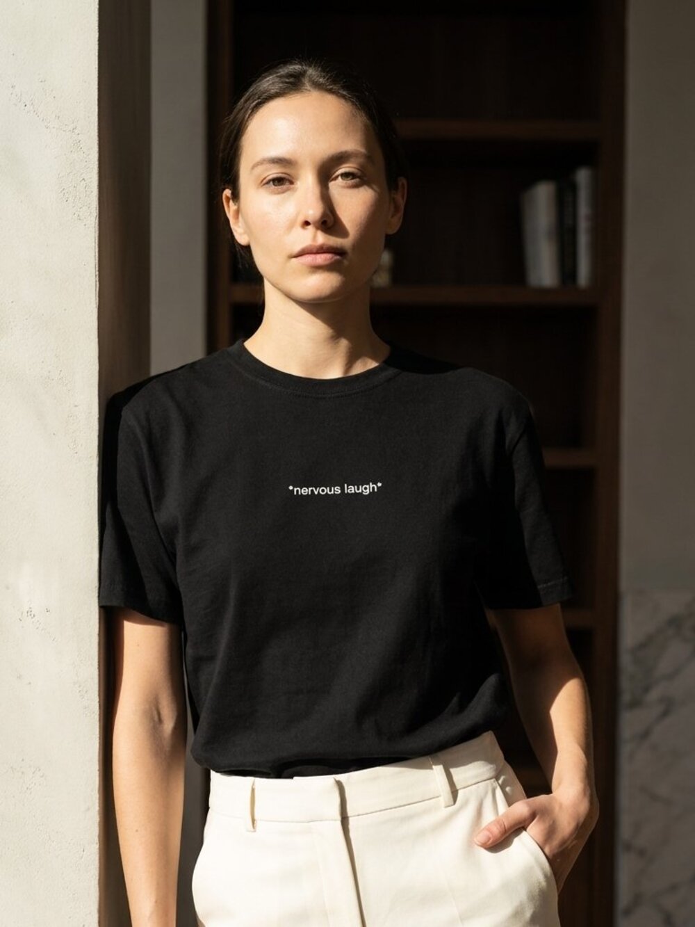 The Sorry Girls Nervous Laugh Unisex Organic Cotton Graphic T-Shirt Size M